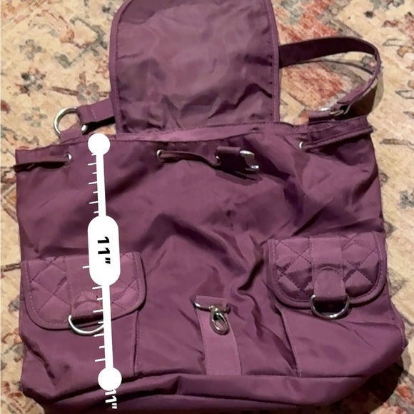 Quilted Purple Backpack - Picture 9 of 12